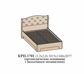 Кровать ЭЙМИ с подъемным механизмом КРП-1701 Рэд фокс (1200х2000) в Мулымье - mulymya.germes-mebel.ru | фото